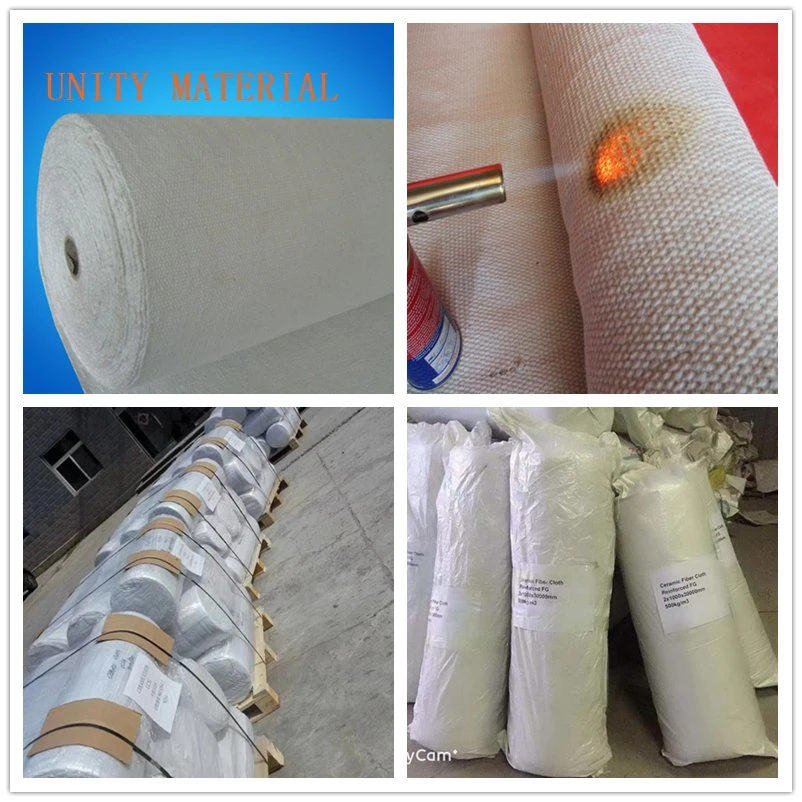 1.5mm 2mm Thickness 1000c High Temperature Ceramic Fiber Textiles with Ss Fiberglass Reinforced Wire