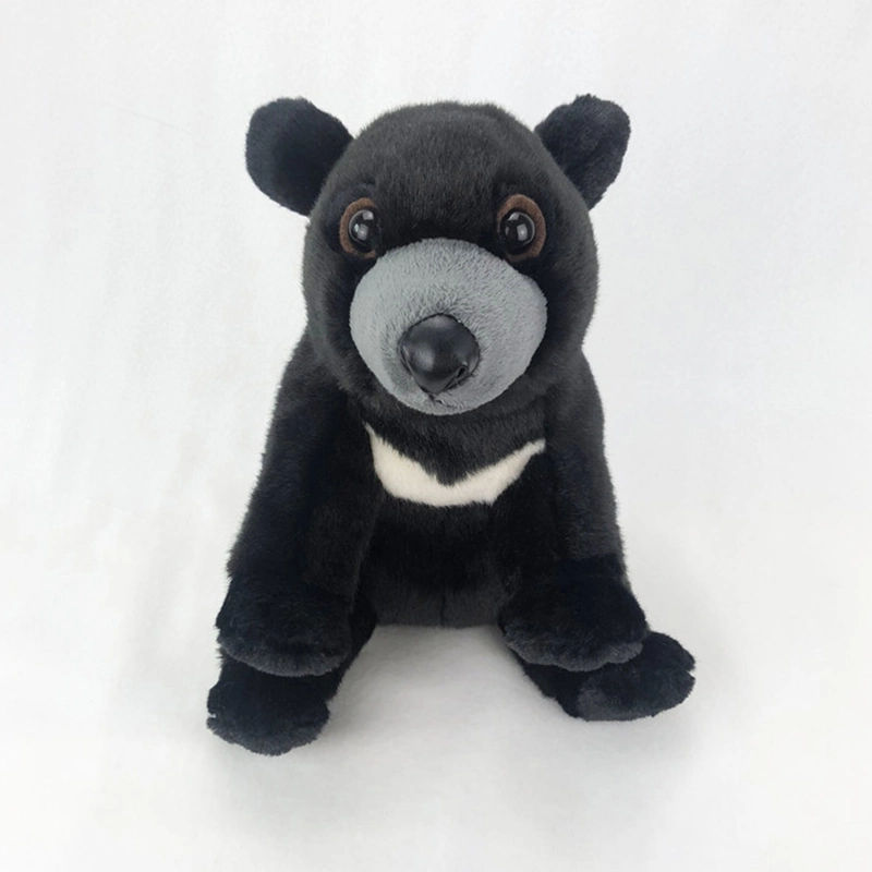 20cm Soft Furry Plush Teddy Wild Toy Lovely Black Bear Stuffed Animal