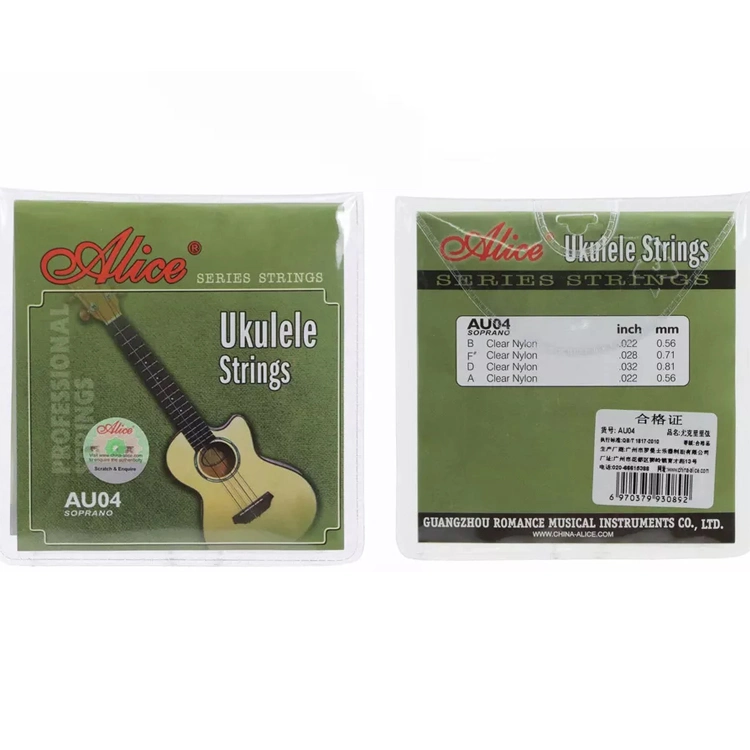 El mejor precio excelente calidad de la marca Alice Bass Guitar Nylon transparente Ukulele cadenas