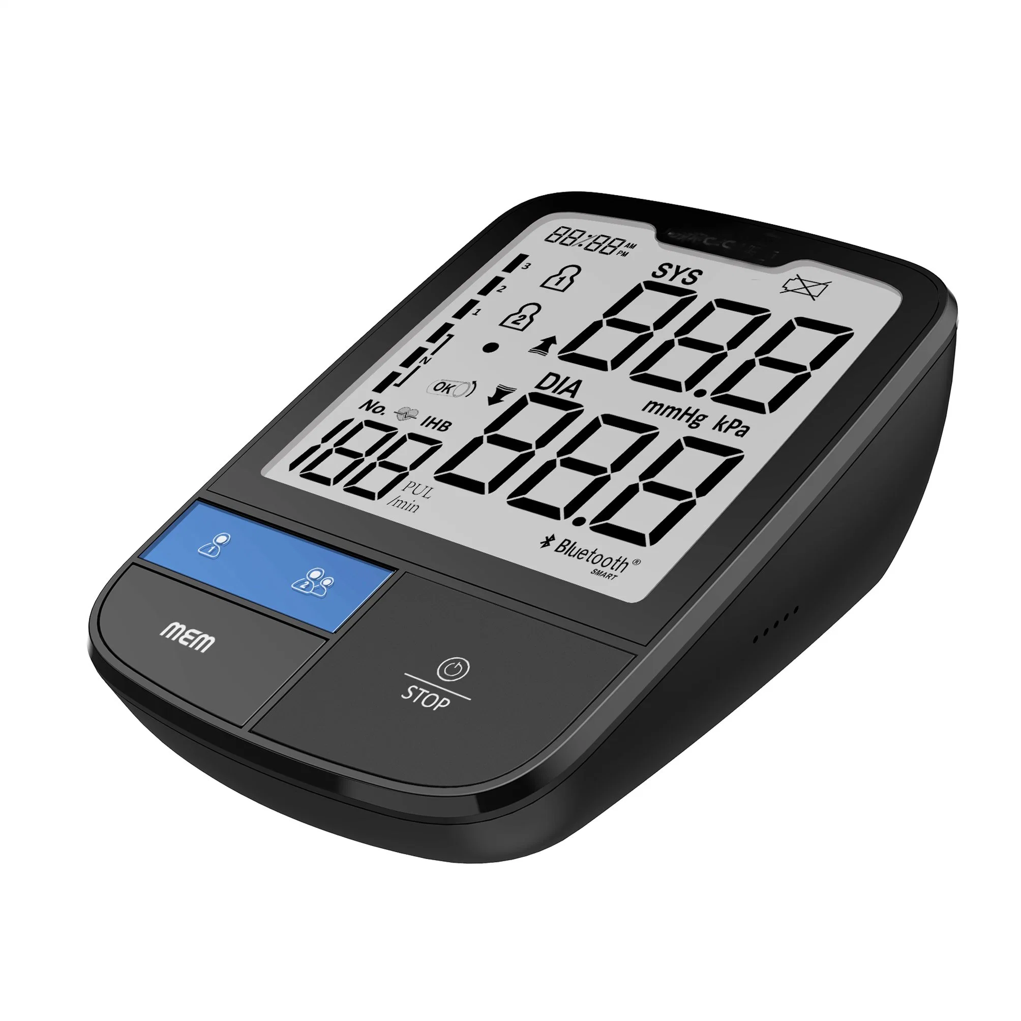 Enhanced Rechargeable Digital Arm Blood Pressure Monitor with Extra LCD Display