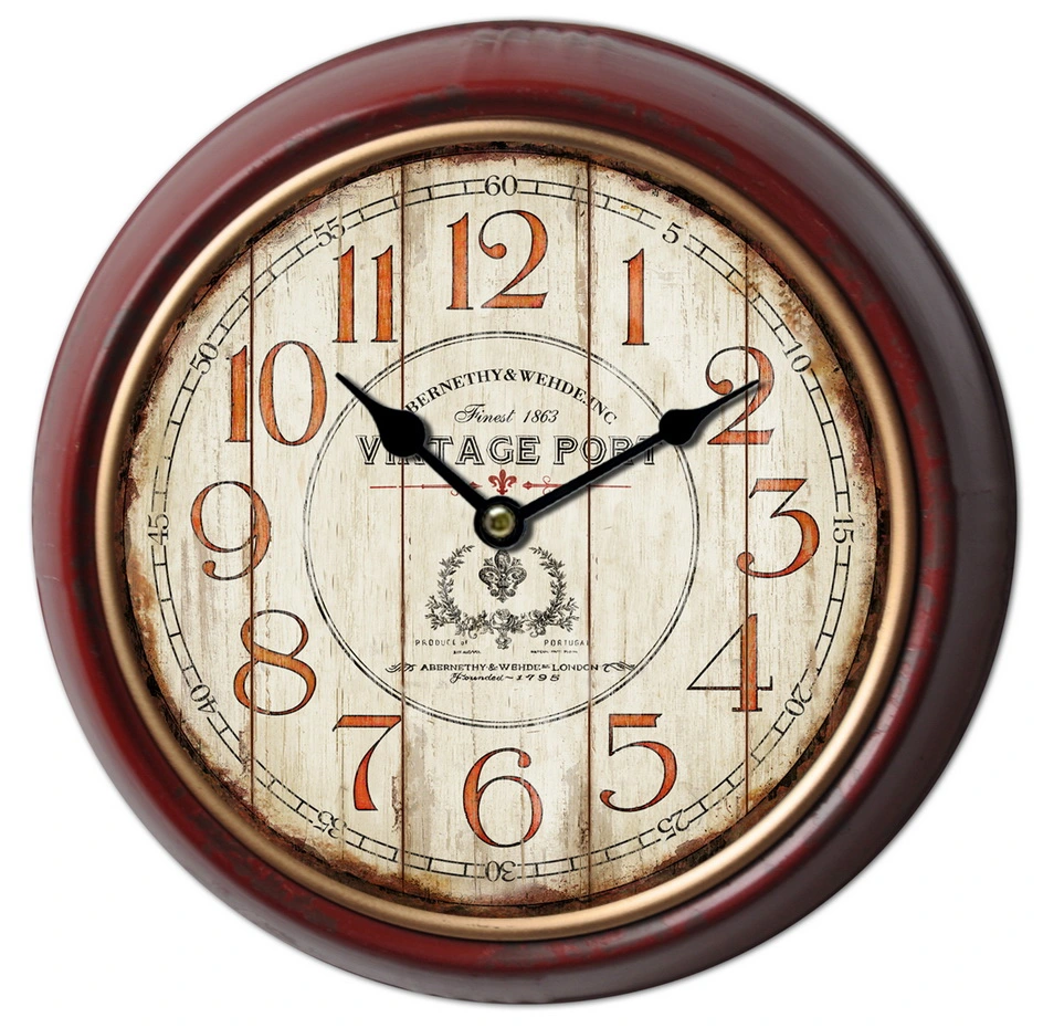 Retro Style Iron Metal Wall Clock Antique Design