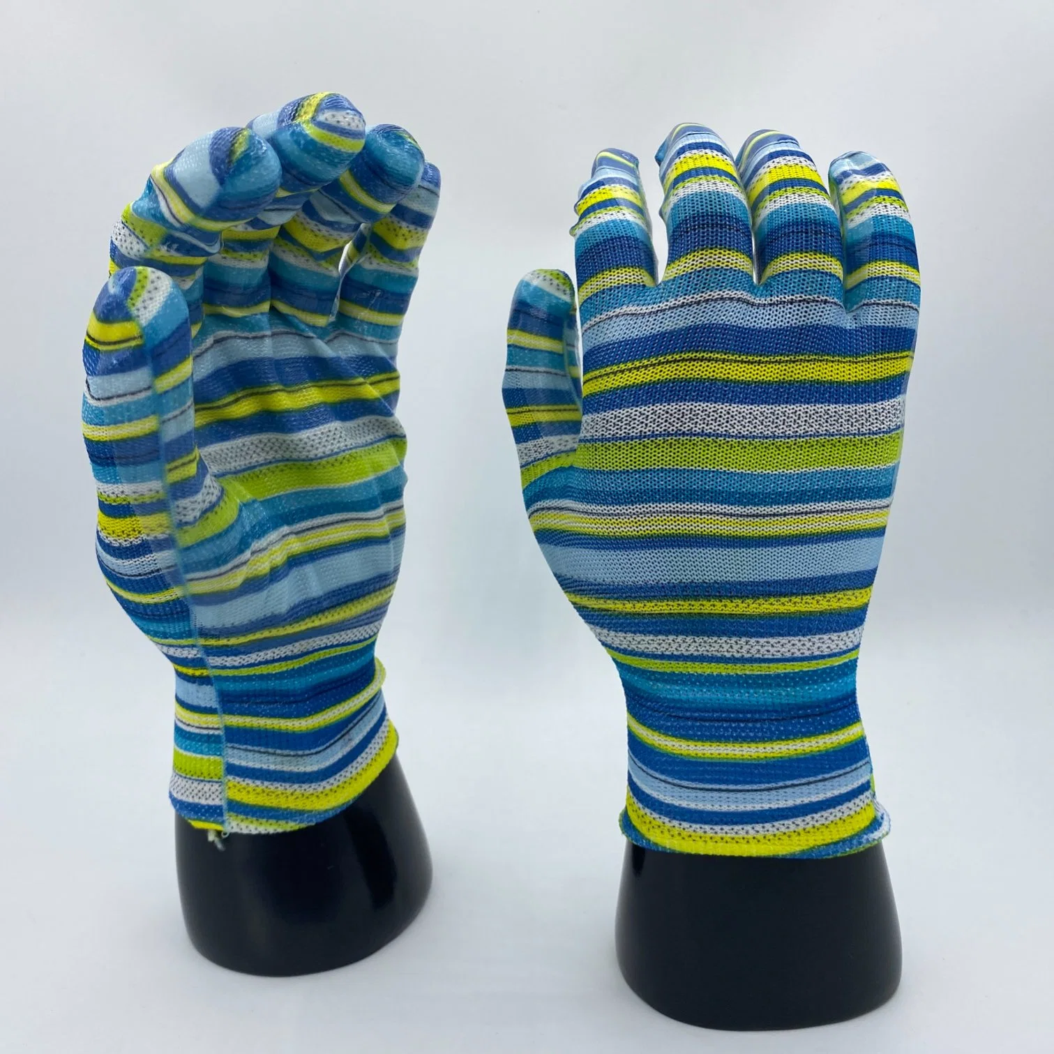 Ready to Ship Nitrile Coated Stripe Printing Shell Working Gloves