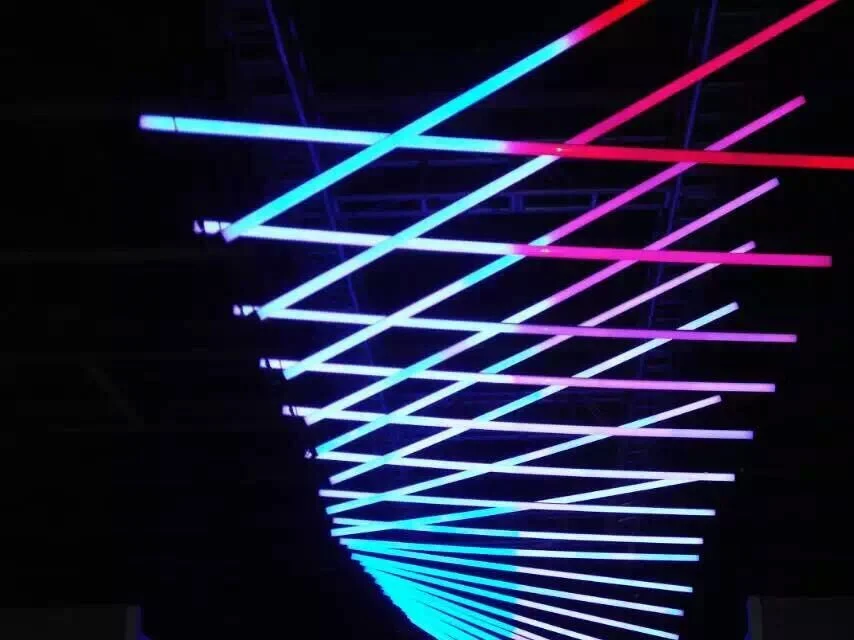 Kinetic DMX Vertical Tube Light Kinetic System Full Color LED Lifting Tube LED Disco Lighting