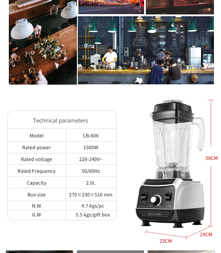 OEM&ODM New Design Electric Digital Commercial Smoothie Blender Frozen Drink Juicer All in One Home Kitchen Appliance BPA Free