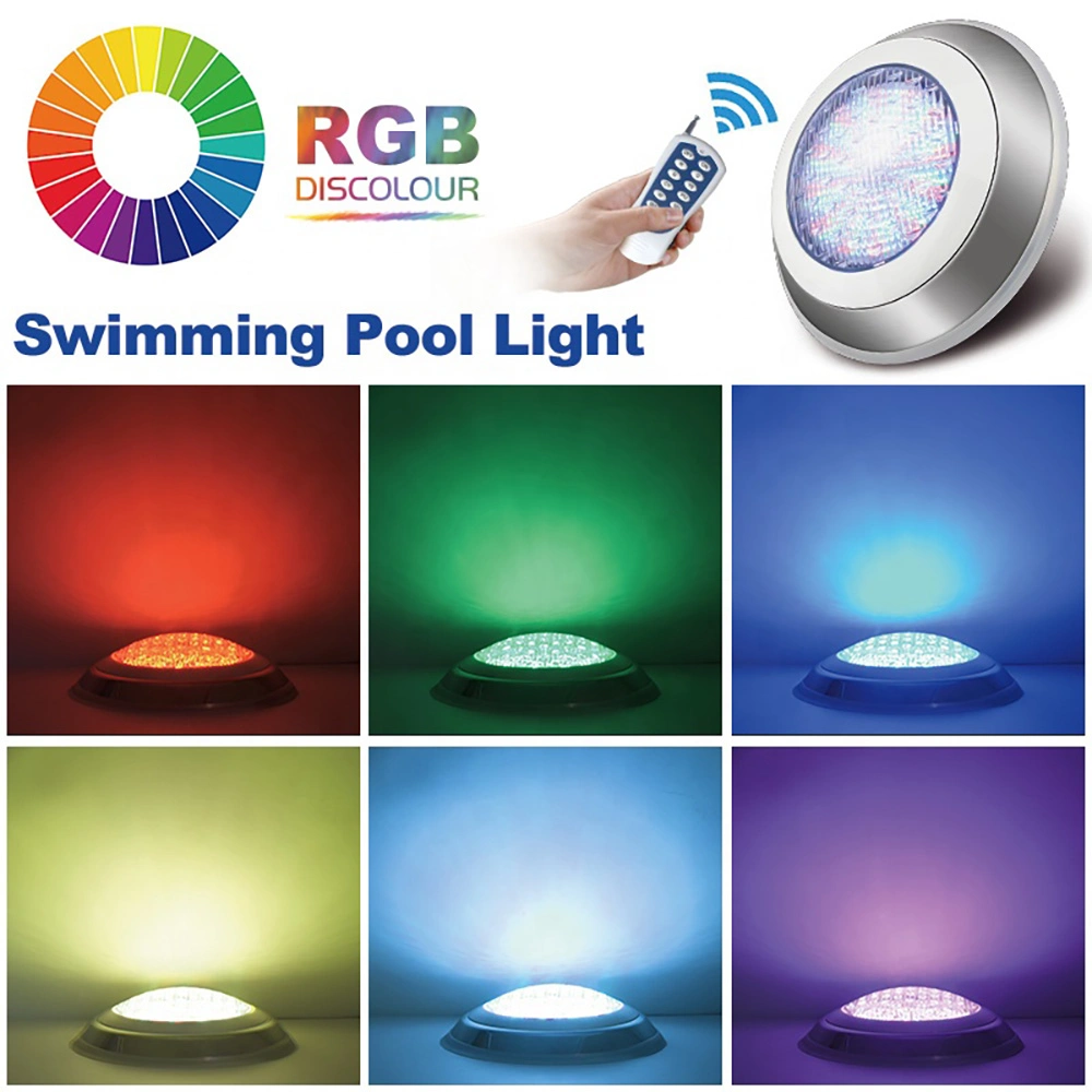 La luz de la piscina Wall-Mounted 12W 12V AC LED Impermeable IP68, bajo el agua de la luz de la Piscina Piscina LED RGB de acero inoxidable de iluminación