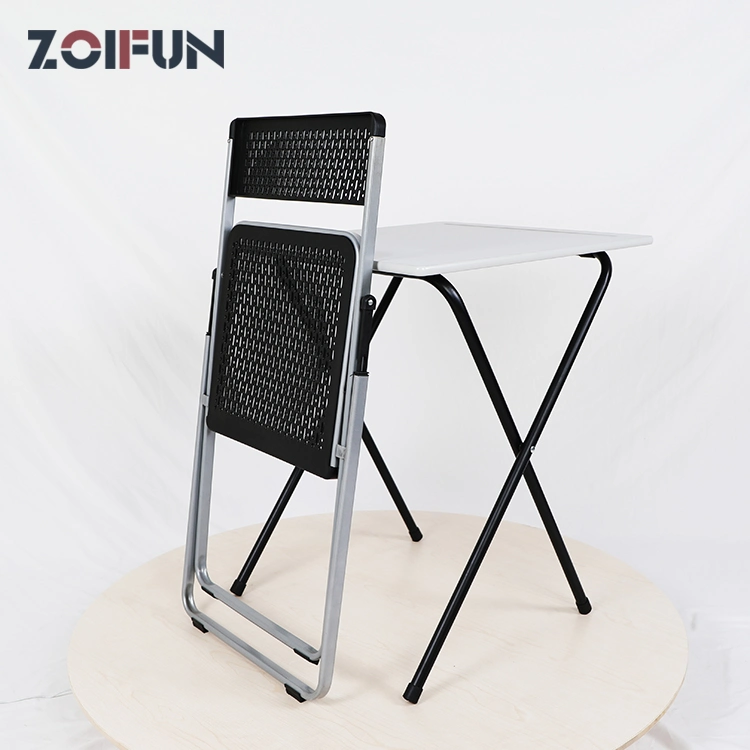 Outdoor Garden Meeting School Classroom Examination Furniture; Light Weight Wooden Plastic Folding Table Chair Set