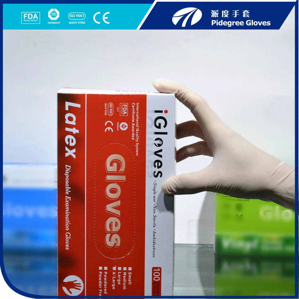 Medical Dispsoable Latex Gloves M=5.0gr Powder & Powder Free