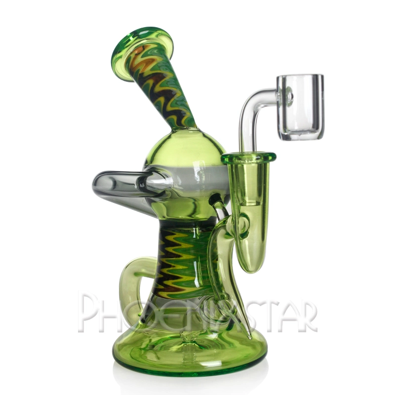 High Borosilicate Glass Phoenix Star 6 Inches American Northstar Glass Rod Recycler DAB Oil Rigs Wig Wag Pyrex Glass Smoking Water Pipes Wholesale/Supplier