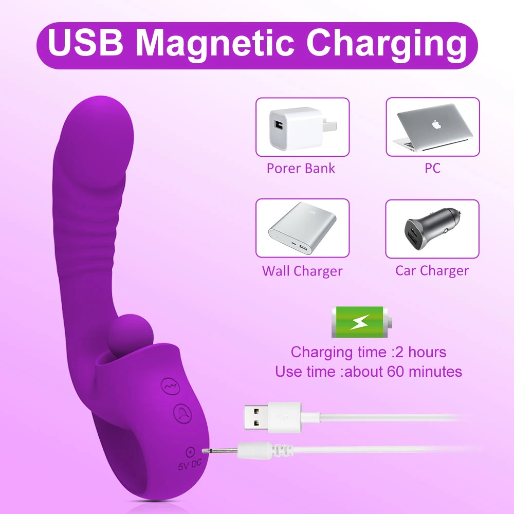 Wholesale/Supplier Multifunction Sex Toys Women Vibrator Dildos Sucking Vibrator for Women-Purple