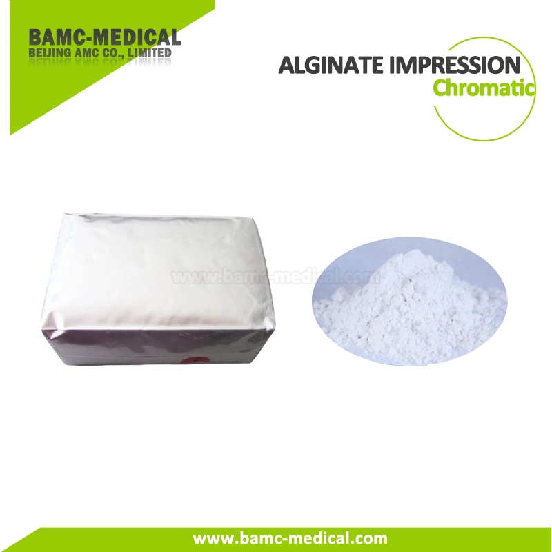 Regular y rápido ajuste Alginato cromático polvo materiales de impresión dental
