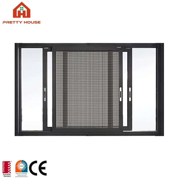 CE European Standard Best Quality Champagne Color Aluminum Sliding Windows