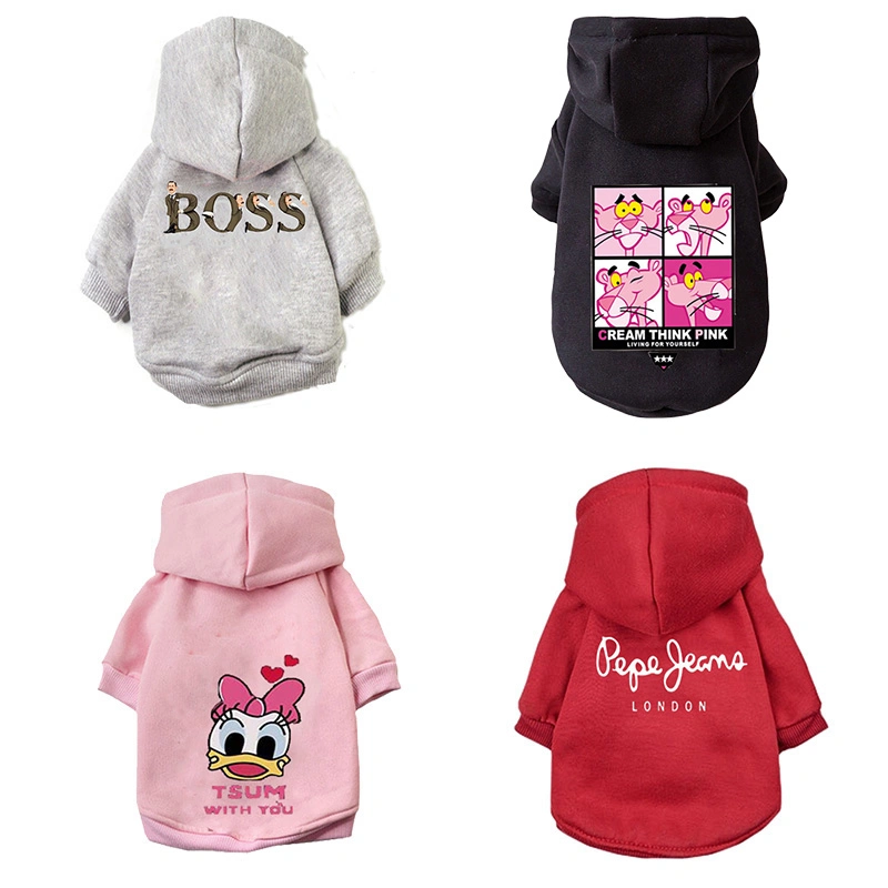 Hot Sale Customized 100% Cotton Printed Style with Hooded Fashion Big Dog Clothes Pet Clothes