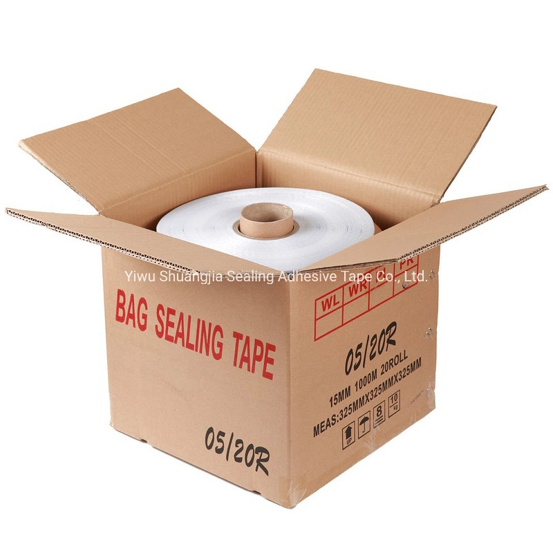 14mm Printed Logo Resealable Poly Bag Sealing Tape