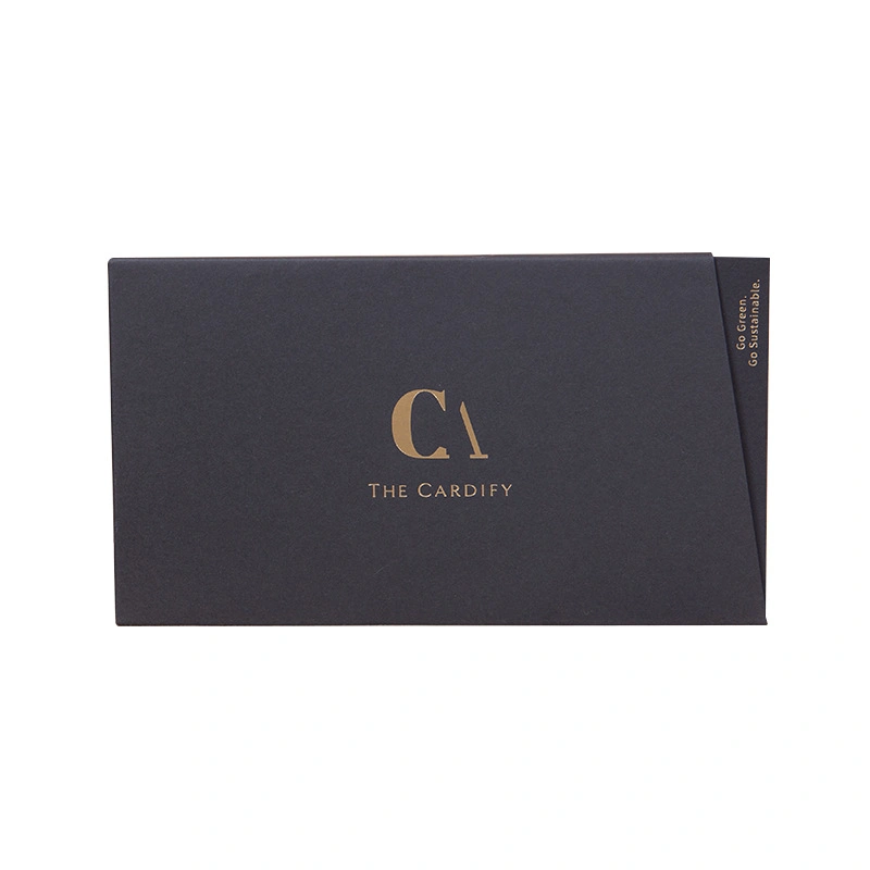Regenerated Black Special Cardboard Gilded Membership Card Corporate Gifts Cards