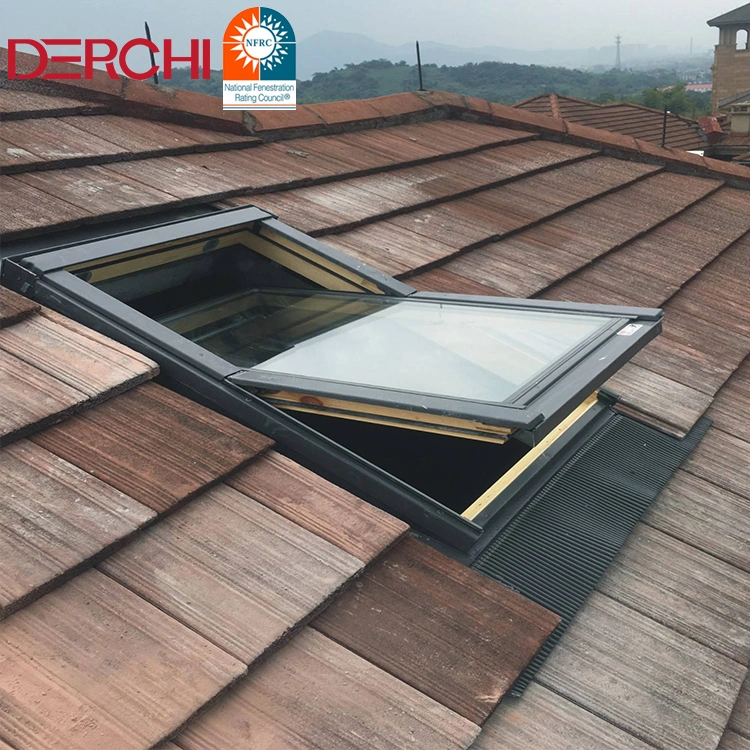 Window Roof Window Skylight Magnetic Screen Design Aluminium Tempered Glass Aluminum Alloy New Customized Swing Customized Size