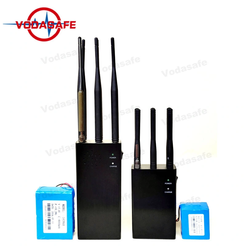 6 le brouilleur de signal RF portable de l'antenne interfère avec le GPS 2g Signaux 3G 4G Mobile Phone