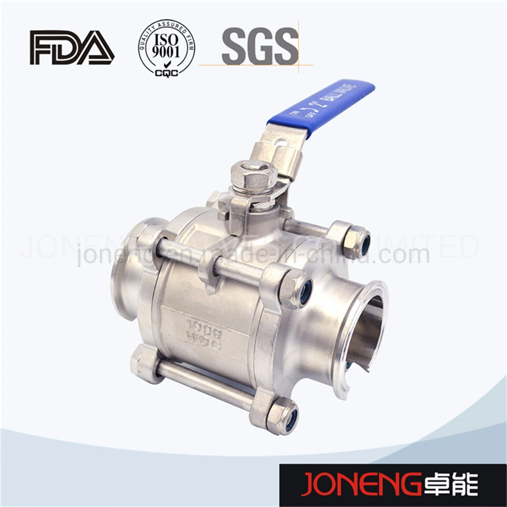 Stainless Steel Food Grade Pneumatic Threaded Three Piece Ball Valve (JN-BLV2009)