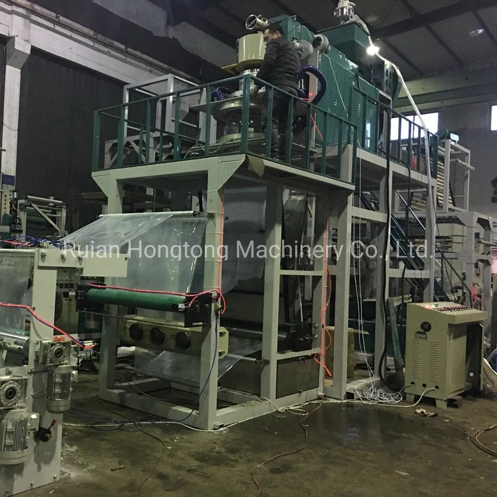 High Speed Super Clear Transparent LDPE LLDPE PE Polypropylene PP Poly Plastic Water Cooling Downward Blown Rotary Device Rotating Die Head Film Blowing Machine