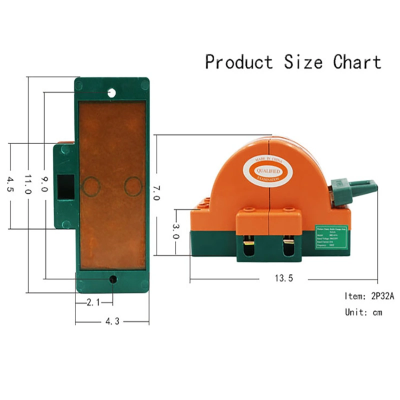 OEM Control Manual Generator Dual Power Knife Changeover Switch 2p 32A