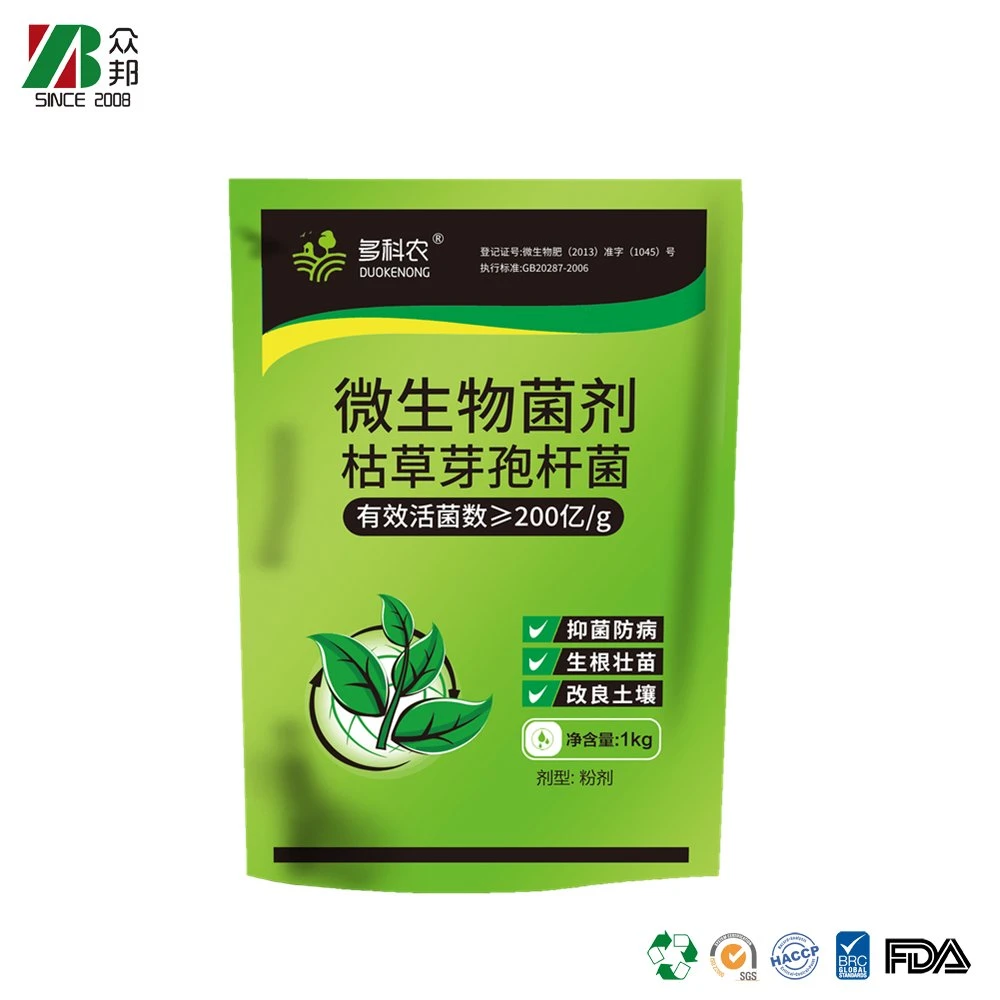 Custom Agricultura fertilizante de semente de flor Embalagem plástica saco solúvel em água Saco de embalagem de adubo