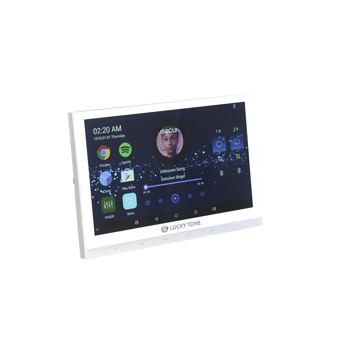 Smart Home Audio de l'écran tactile 7 pouces WiFi 8*25W 8 canal amplificateur Bluetooth dans le mur avec Android adapté à la Chambre d'accueil Kid