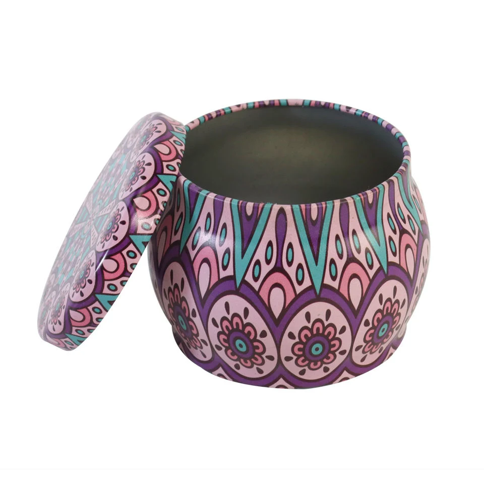 Stock Low MOQ High quality/High cost performance  Round Metal Packing Candy Mint Gift Seamless Candle Tins Box