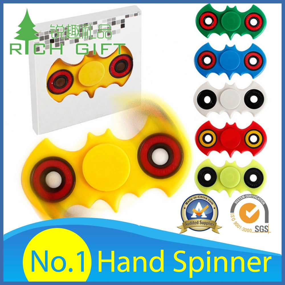 Factory Direct Hand Toy Fingertip/Finger Tri Gyroscope Fidget Spinner/Plastic/Metal/Bearing/Aluminum/LED Light/Ball/Gyro/Rainbow EDC Stress Hand Spinner