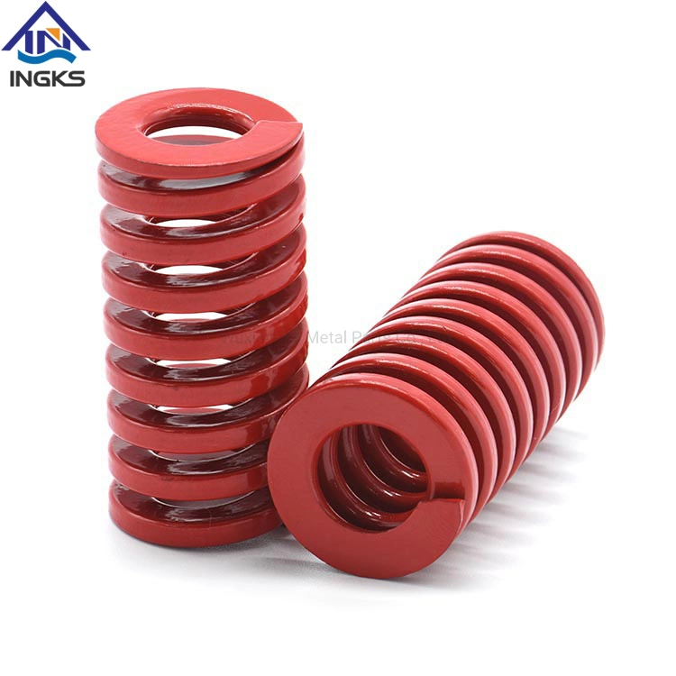 Red Medium Load ISO JIS Standard Compression Flat Coil Mold Die Spring for Stamping