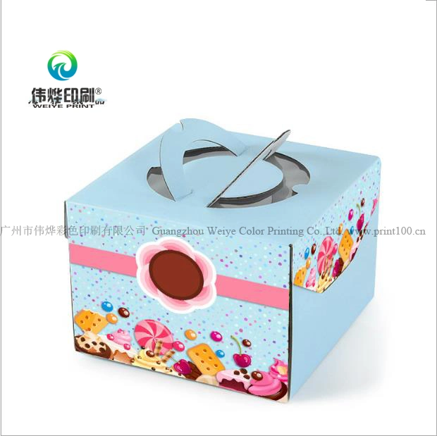 Papel corrugado Promoción de impresión Pastel de alimentos almacenamiento de regalo Caja de embalaje