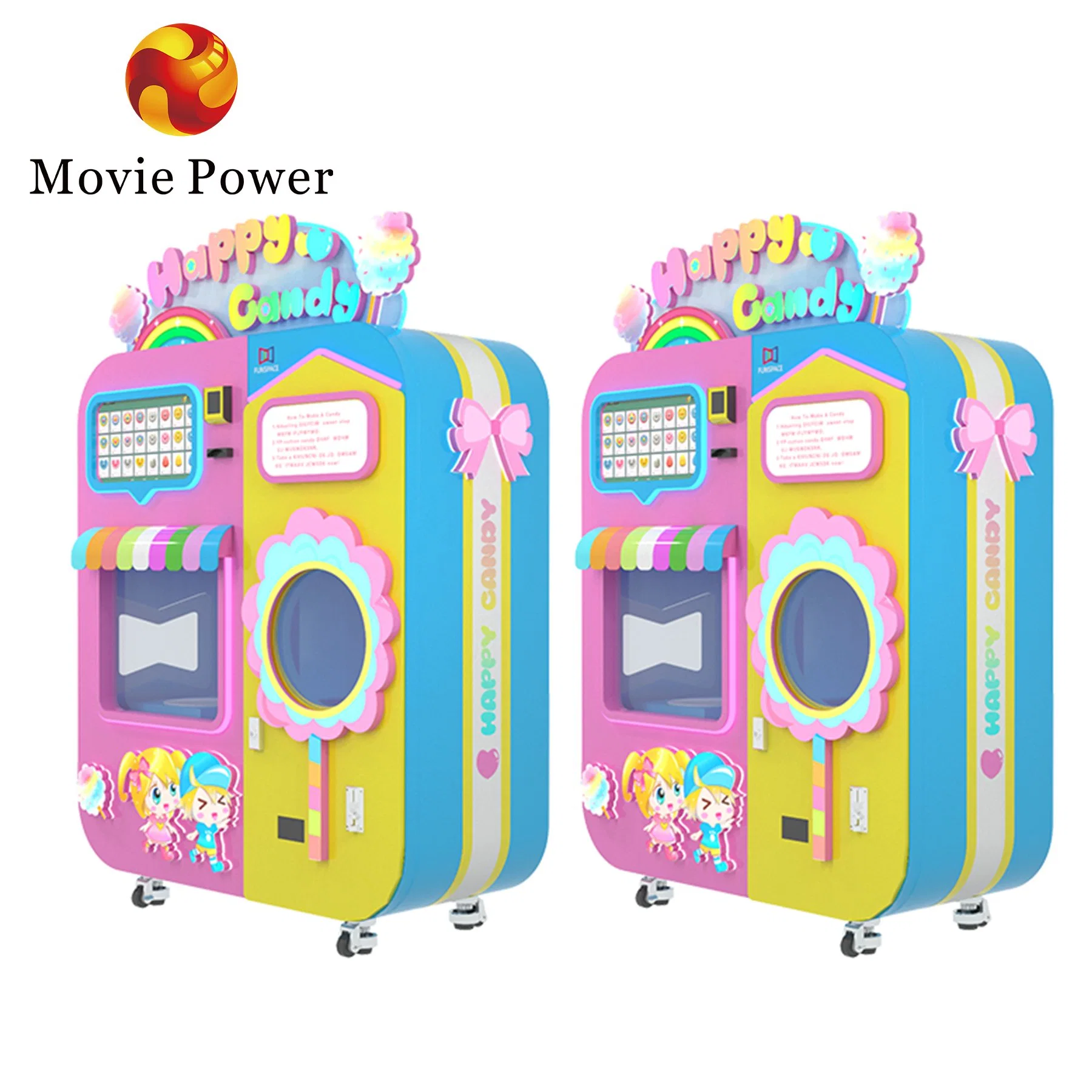 Touch Screen Custom Making Cotton Candy Vending Machine