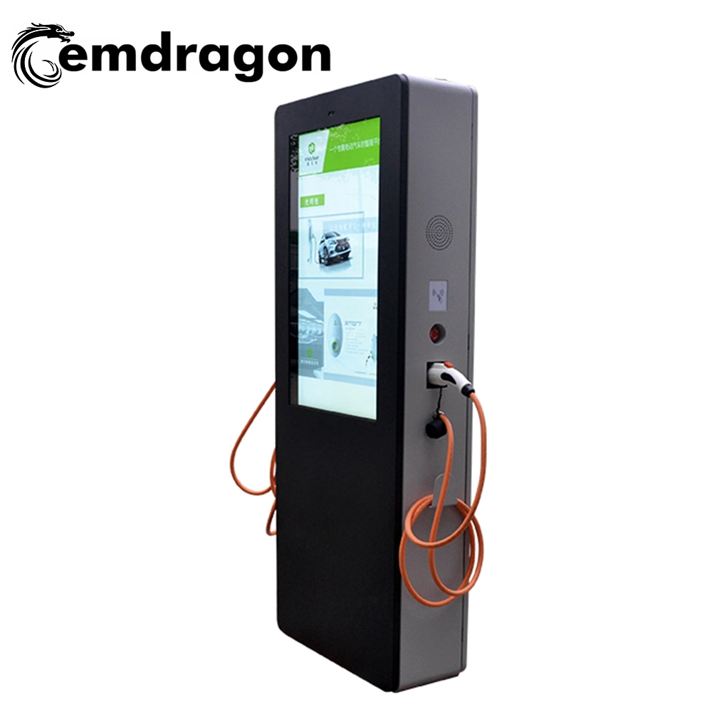 43 Inch Intelligent Double Gun Charging Pile Outdoor Advertising Machine Android Digital Signage Electric Bus Media Player