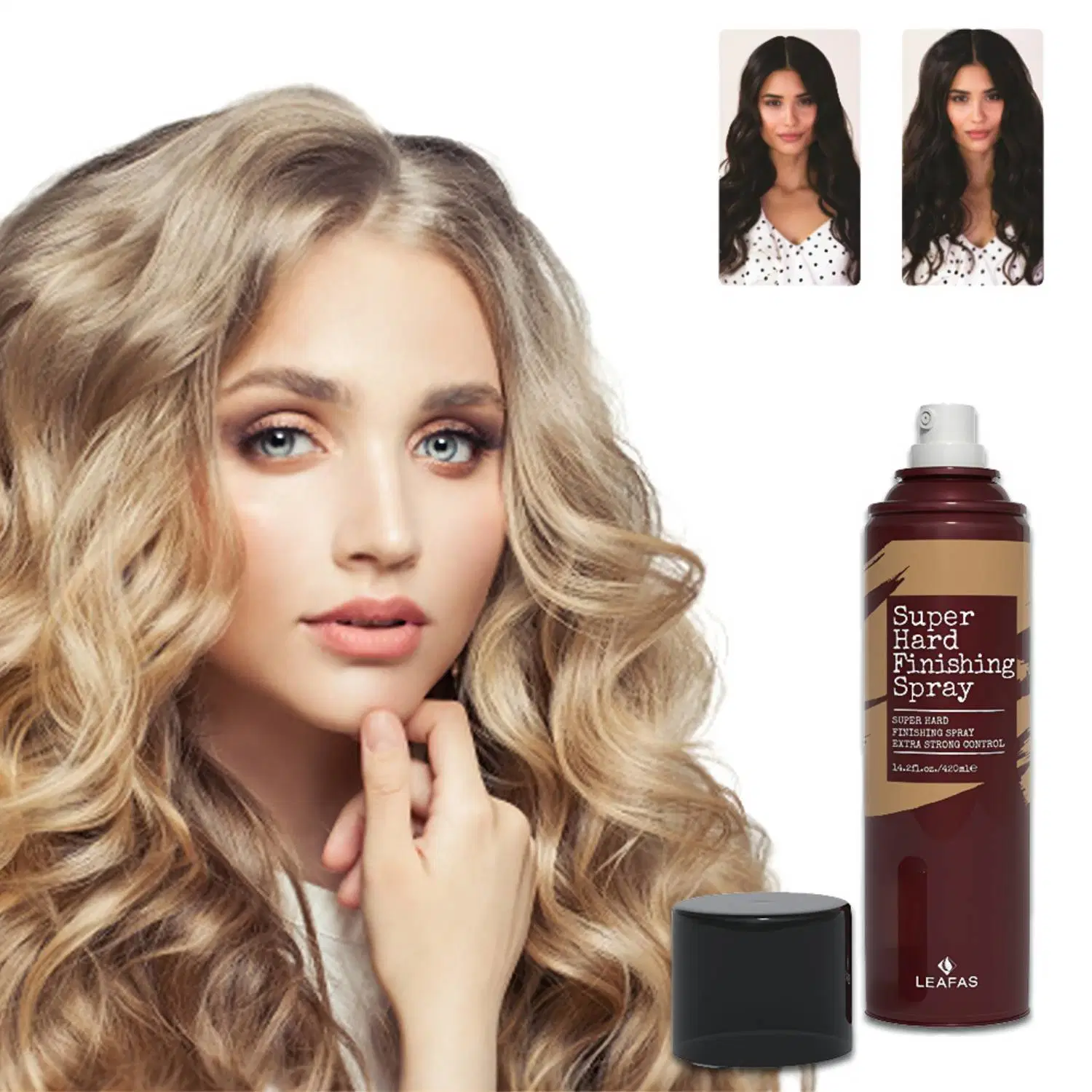 Private Label strong Holding Super Hold Hair Spray para cabelo Estilo