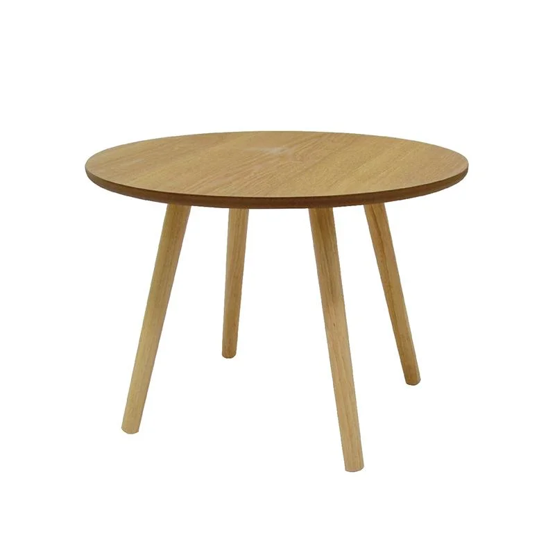 L Round Wood Side End Coffee Table for Living Room Furniture