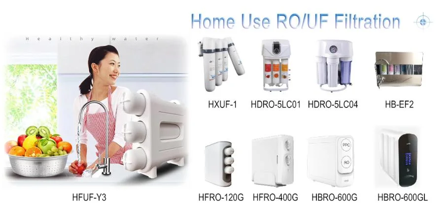 Les filtres à l'intérieur du ménage à trois étages 800g Systèmes d'eau par osmose inverse (HBRO-800G-029)