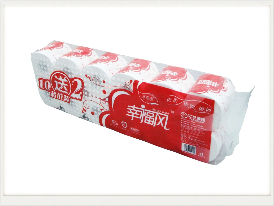 100% Virgin Wood Pulp 3 Ply Bathroom Roll Tissue Paper