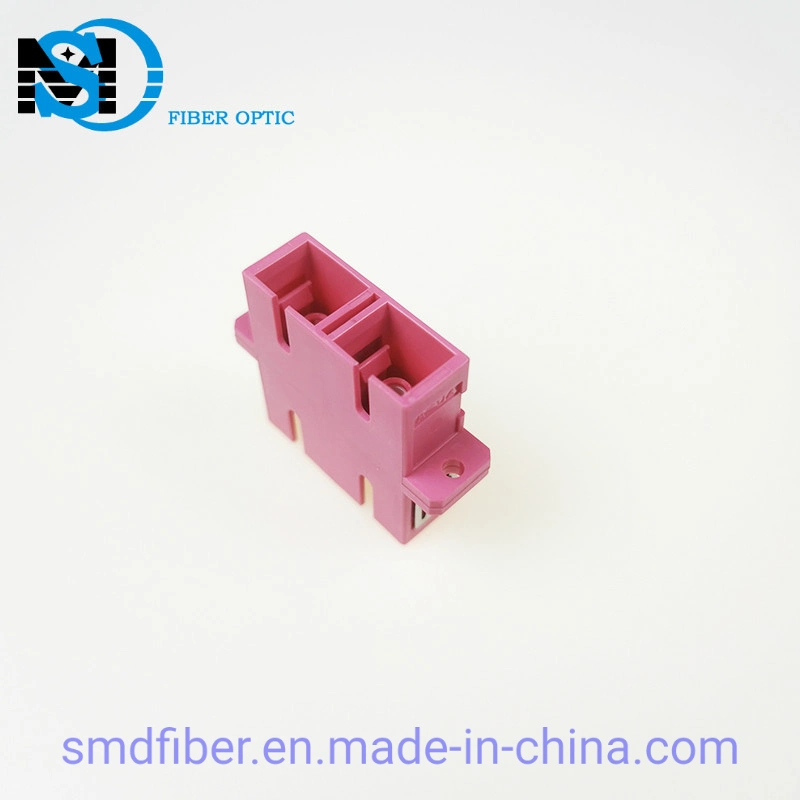 Duplex Om4 Tipo Sc Adaptador de violeta de fibra óptica de plástico