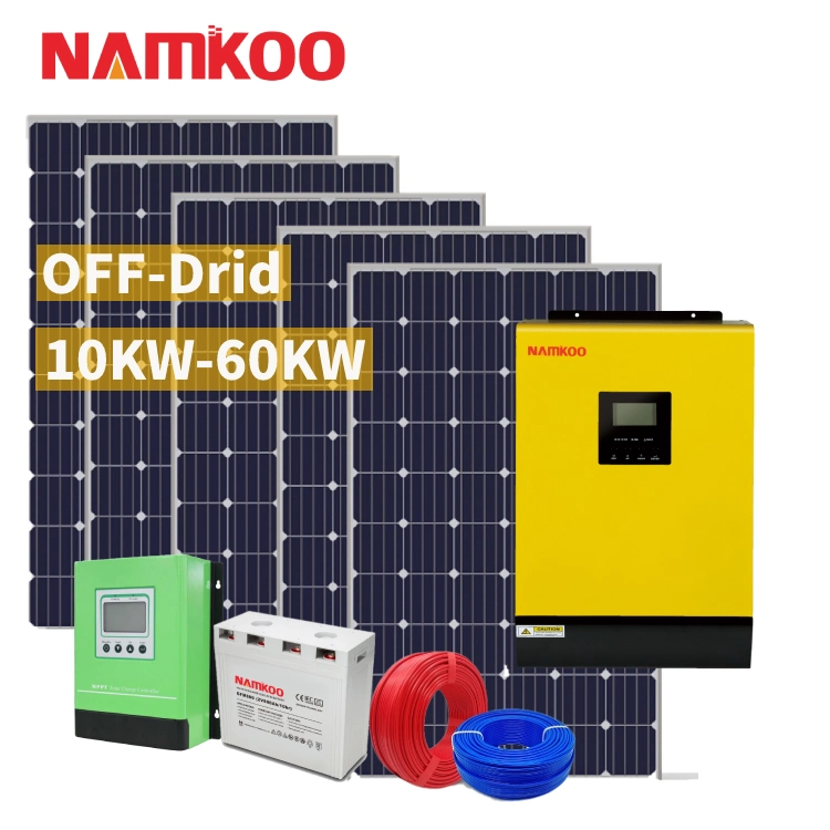 10000W 3 fase de apagado Grid 10KW 6-10KW Energía Solar híbrida Sistema de almacenamiento de energía con batería de litio