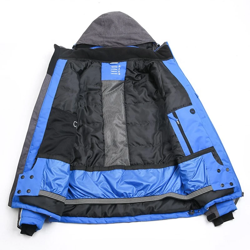 Men; S Warm Coat Blue Color Ski Wear Clothing