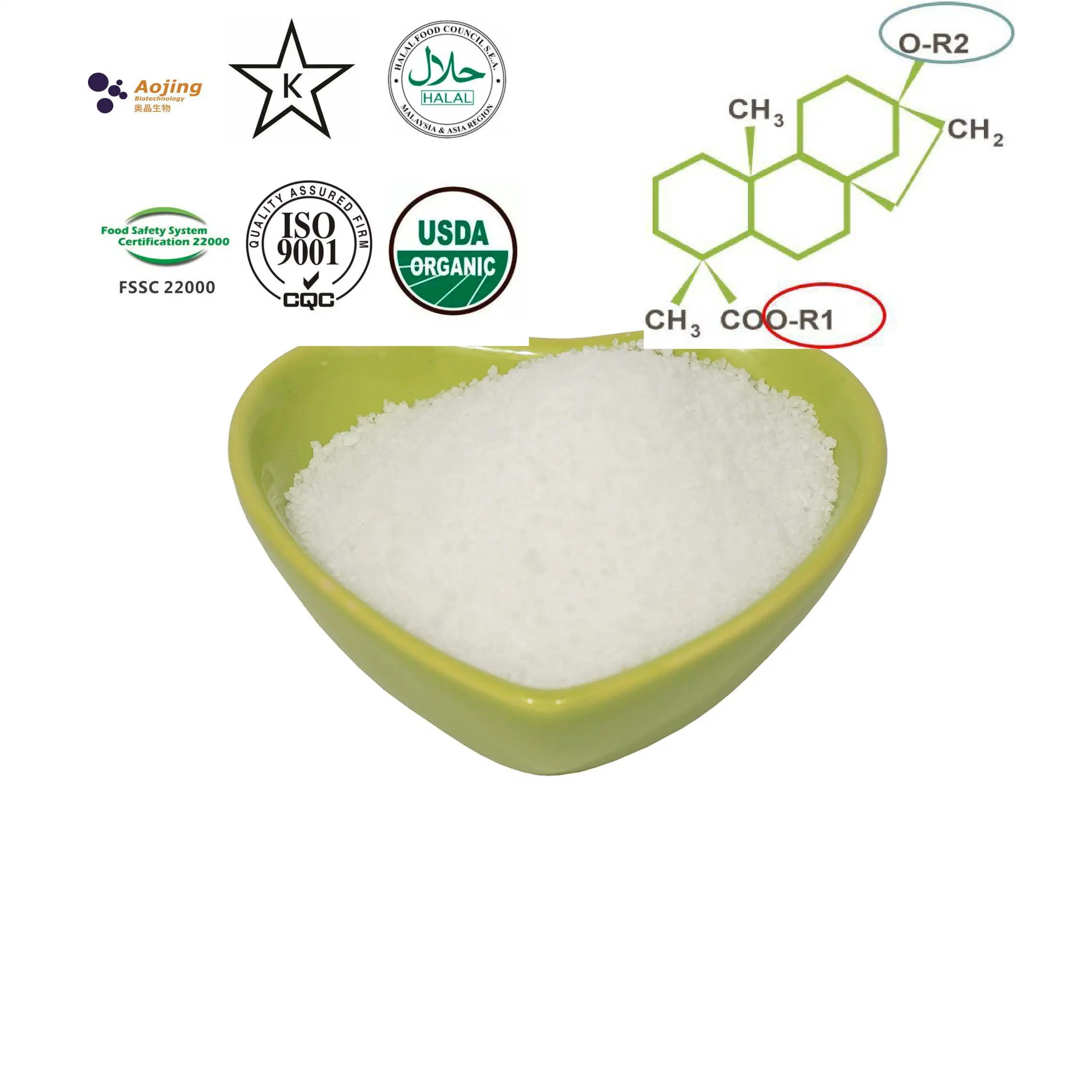 Alimento Agente aromatizante aditivo Extracto de planta esteviósido GS95%