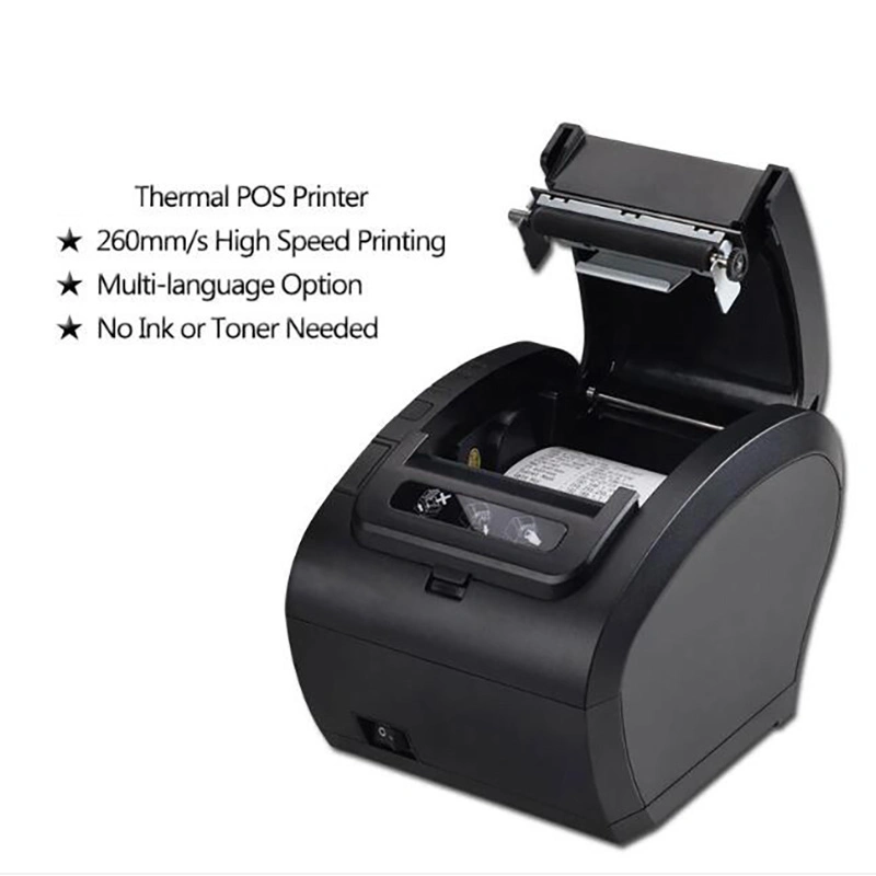 3 Inch Desktop Thermal Bill Printing Machine 80mm Receipt Ticket Printer