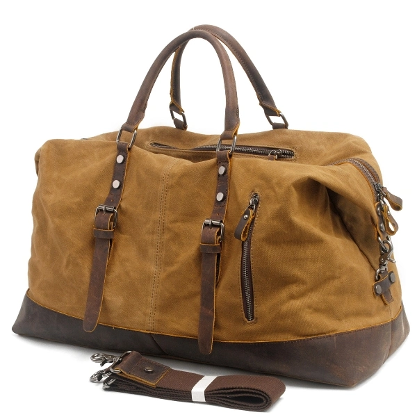 Горячая продажа Wholsale поощрения кожаные Canvas спортивные сумки-831-2 Duffle (RS)