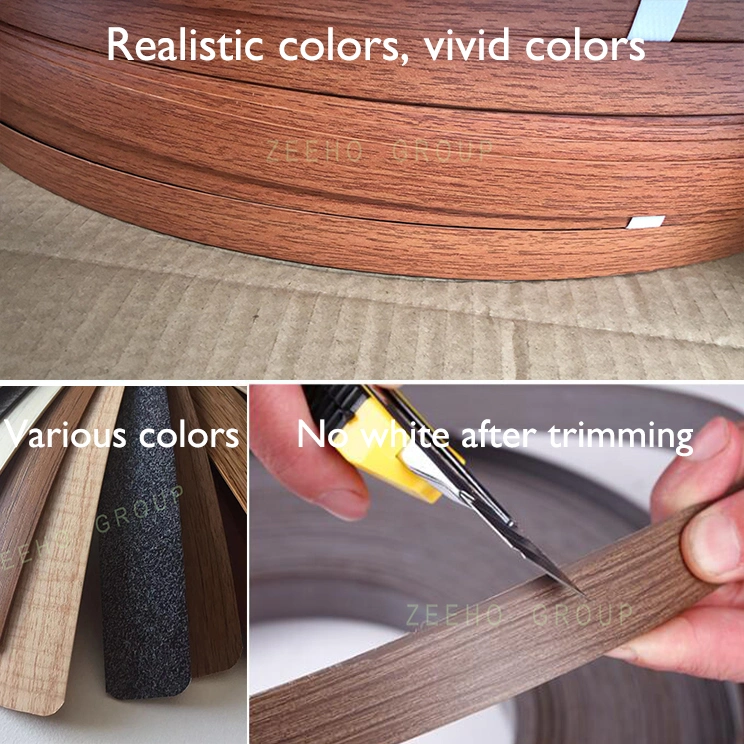 Pre-Glued Edge Banding Tape Factory Supply Customized Color 19mm Soft Touching PVC/ABS Rubber Edge Banding PVC Edging Strip