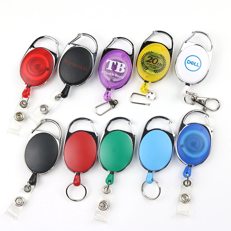 Custom Logo Retractable Free Sample Promotional Key Chain Yoyo Badge Reel Office Supply