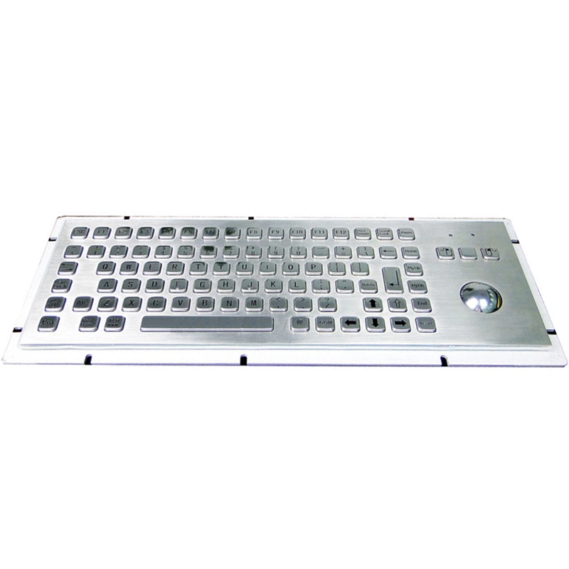 Industrial Keyboard Edelstahl Metall Keyboard mit Trackball für verwendet Kiosk