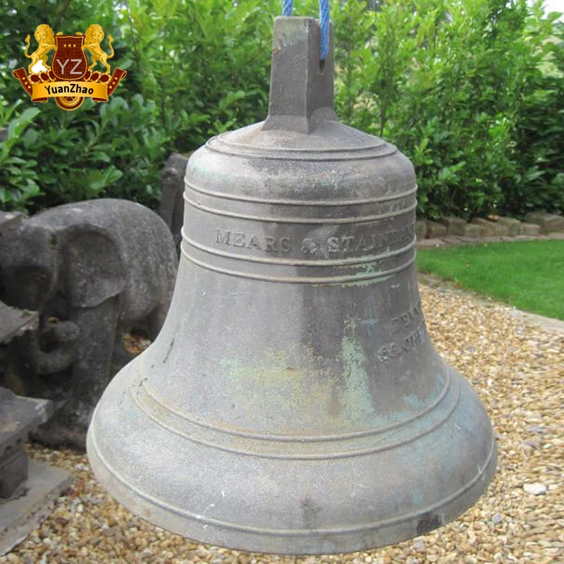 Large Outdoor Temple Hanging Metal Casting Bronze Church Bell Sculpture for Sale