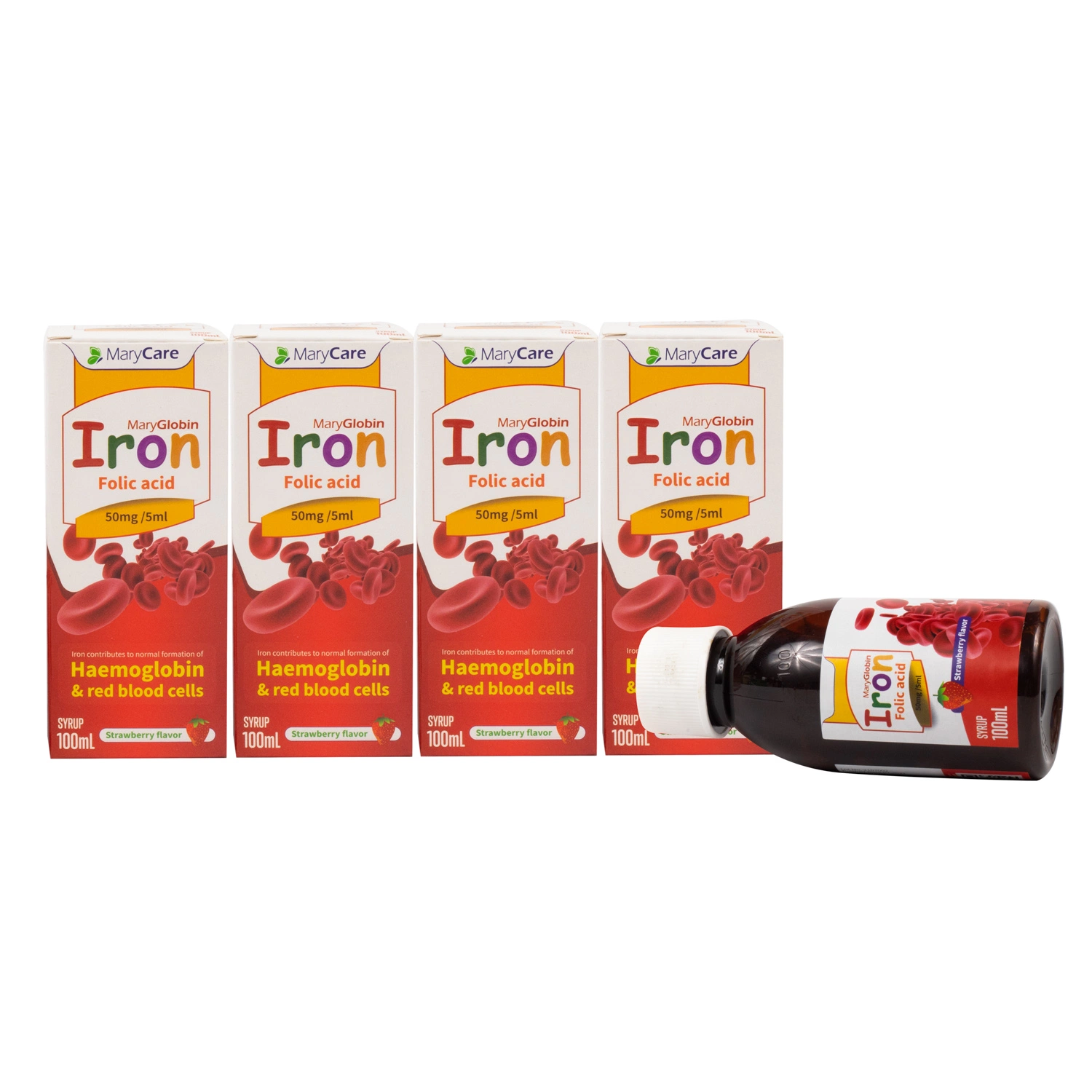 GMP Certified Factory Heath Food Iron Supplement Syrup 100ml