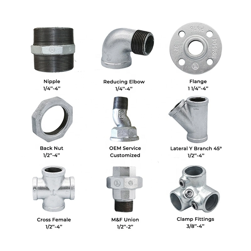 High quality/High cost performance  Fire Fighting Hot DIP Galvanized Malleable Iron Pipe Fittings