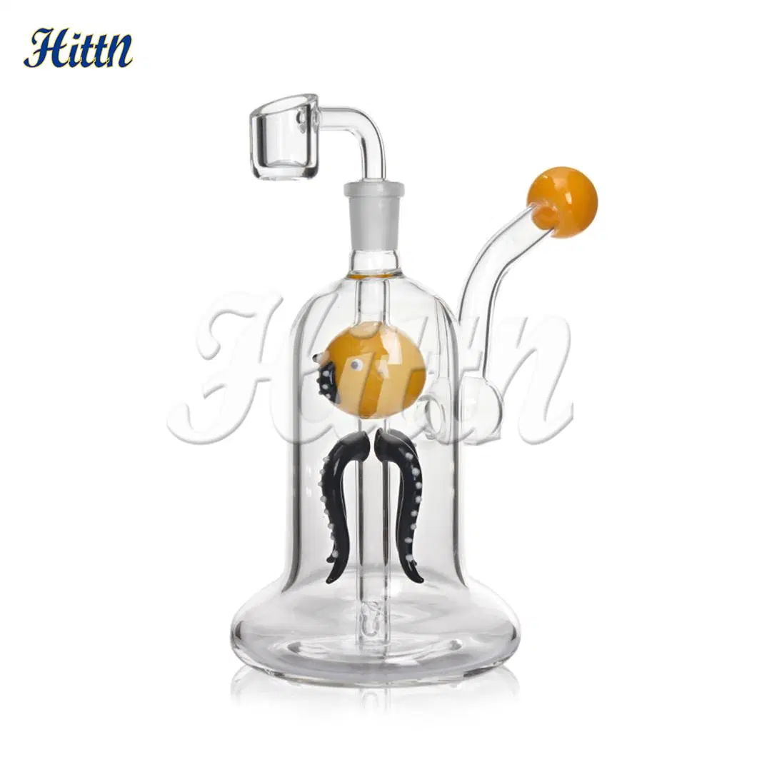 Wholesale/Supplier Factory 7.5 Inches Octopus Design Animal Smoking Pipe Pyrex Glass Craft Water Pipe DAB Rig