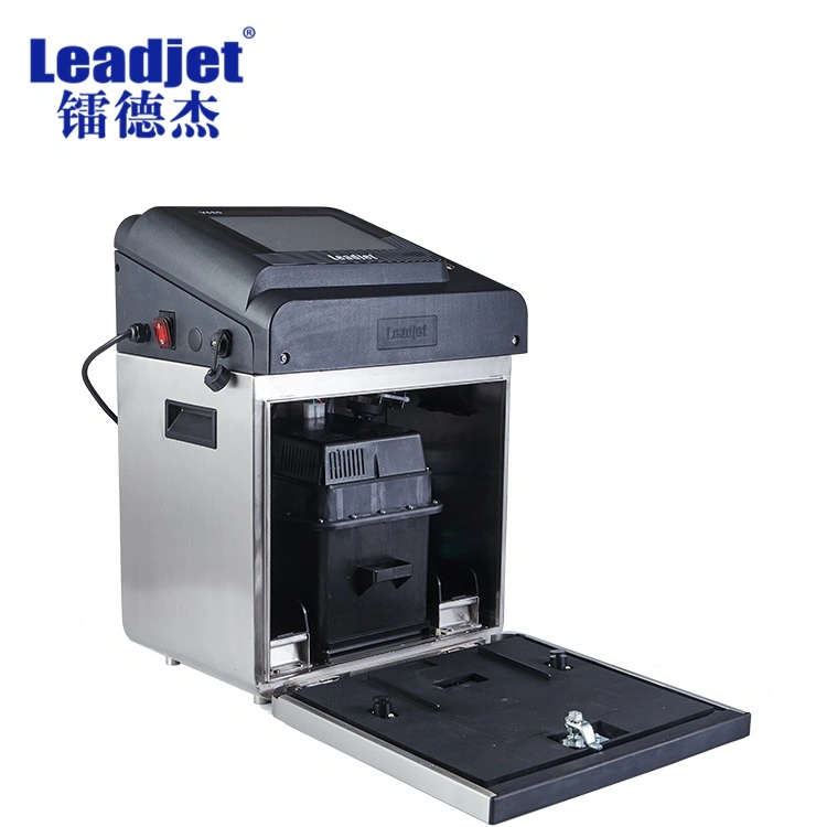 Leadjet V680 Label CIJ máquina de impresión de inyección de tinta frasco de mascotas Fecha de caducidad codificación impresora Diario Industrial Coder apoyo Español
