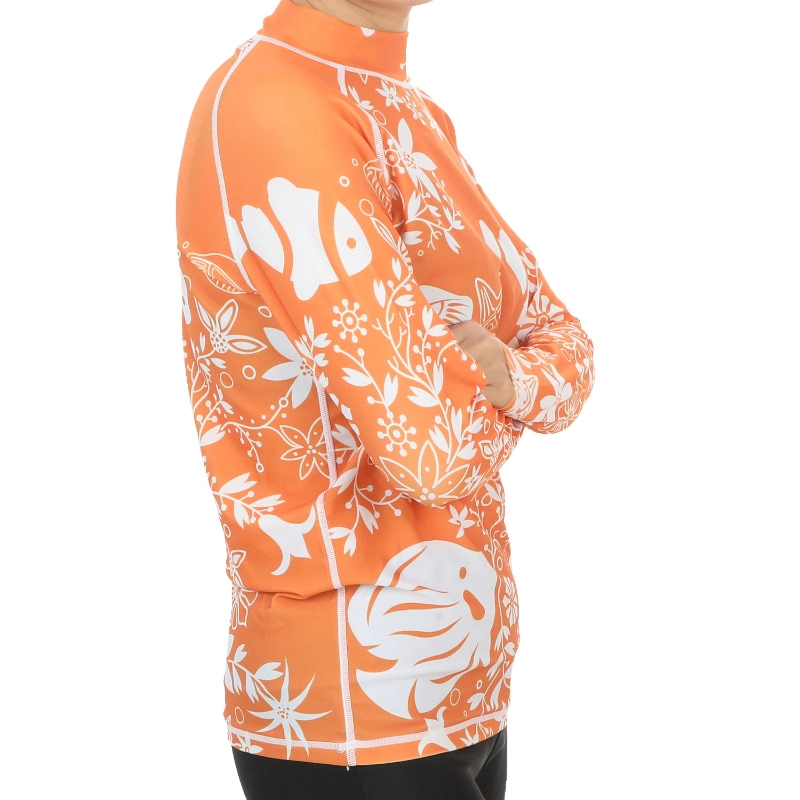 Manga Larga personalizado Imprimir Chaleco Rash Deportes Surf Rashguard Camiseta Top Upf 50+ protector de la erupción